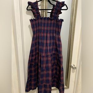 Hill House Ellie Nap dress, tartan print, size large